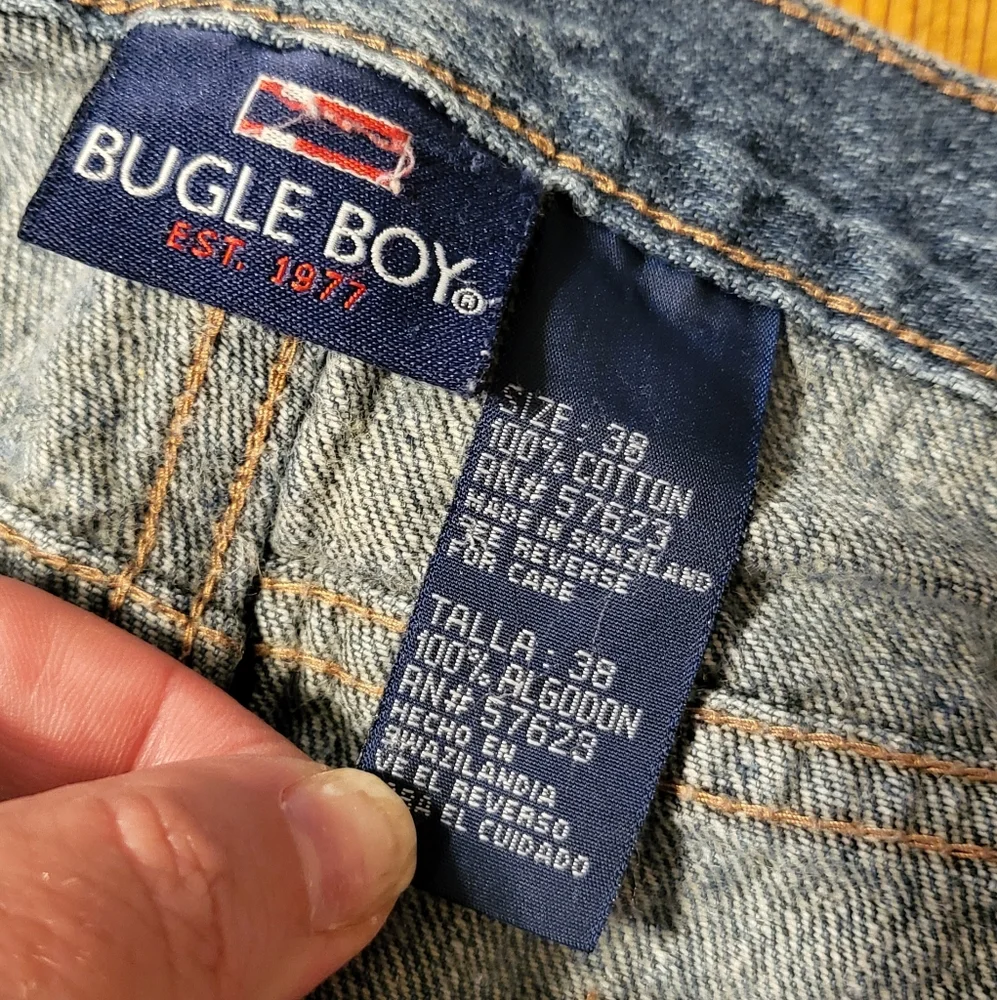 VTG Mens Bugle Boy Blue Jean Cargo Shorts Relaxed Fit - Picture 7 of 7